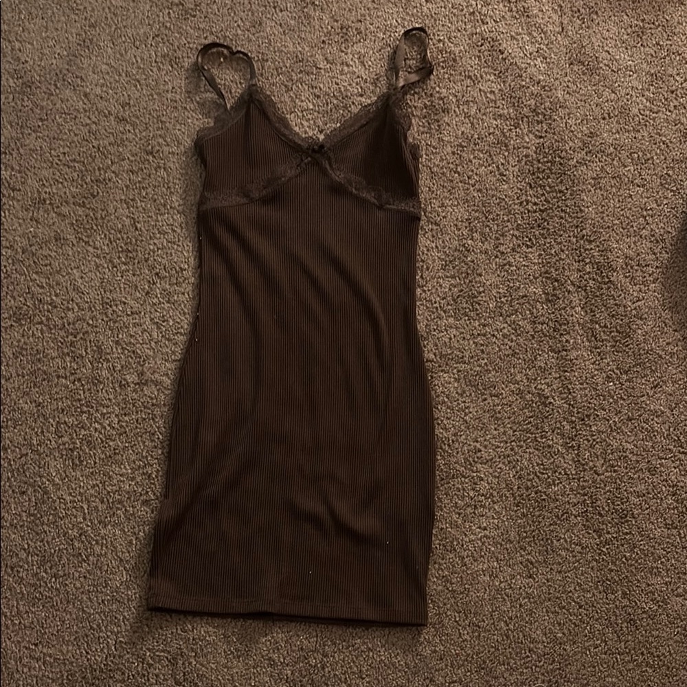 H&M Divided Brown Lace Slip Dress